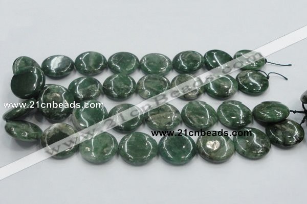 CCJ09 15.5 inches 25mm flat round natural African jade beads wholesale