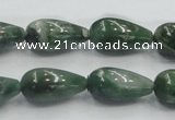 CCJ10 15.5 inches 10*20mm teardrop natural African jade beads wholesale