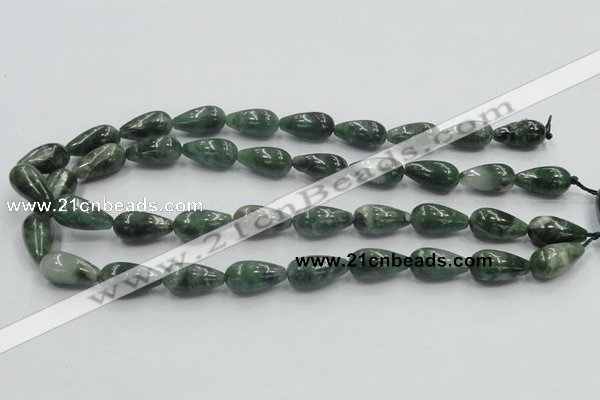 CCJ10 15.5 inches 10*20mm teardrop natural African jade beads wholesale