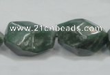 CCJ15 15.5 inches 18*24mm faceted nugget natural African jade beads