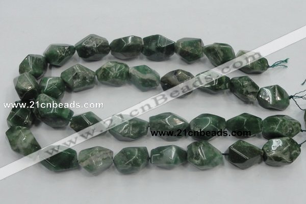 CCJ15 15.5 inches 18*24mm faceted nugget natural African jade beads