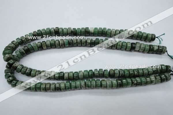 CCJ16 15.5 inches 6*10mm tyre natural African jade beads wholesale