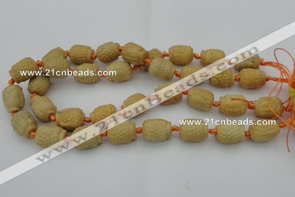 CCJ230 15.5 inches 13*18mm carved buddha China jade beads