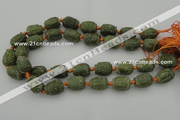 CCJ231 15.5 inches 13*18mm carved buddha China jade beads