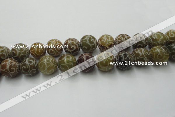 CCJ307 15.5 inches 18mm round China jade beads wholesale