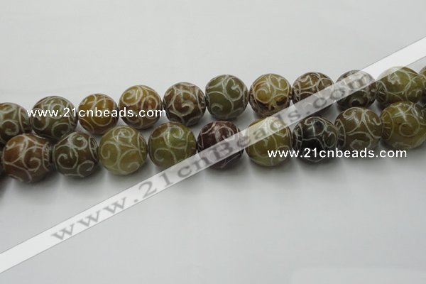 CCJ308 15.5 inches 20mm round China jade beads wholesale