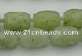 CCJ323 15.5 inches 12*16mm - 13*18mm carved drum China jade beads
