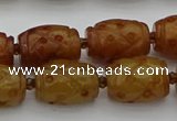 CCJ324 15.5 inches 12*16mm - 13*18mm carved drum China jade beads