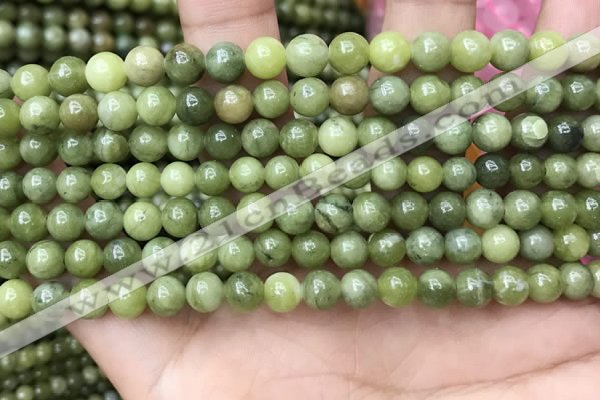 CCJ331 15.5 inches 6mm round green China jade beads wholesale
