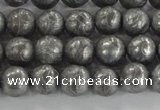 CCJ350 15.5 inches 8mm carved round plated China jade beads