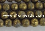 CCJ351 15.5 inches 8mm carved round plated China jade beads