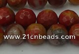 CCJ463 15.5 inches 10mm faceted round colorful jasper beads