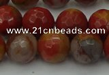 CCJ464 15.5 inches 12mm faceted round colorful jasper beads