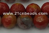 CCJ465 15.5 inches 14mm faceted round colorful jasper beads