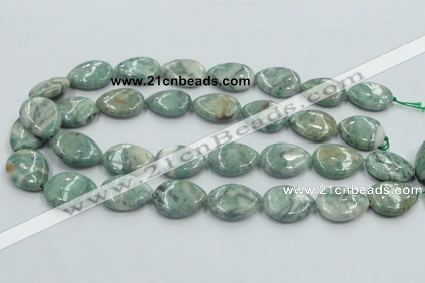 CCJ52 15.5 inches 18*25mm flat teardrop African jade gemstone beads