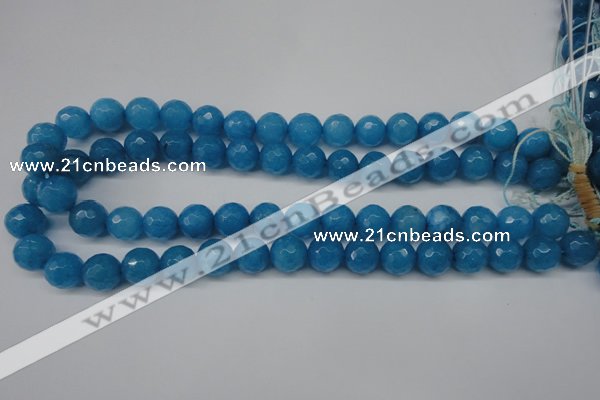 CCN1204 15.5 inches 12mm faceted round candy jade beads wholesale