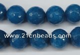 CCN1205 15.5 inches 14mm faceted round candy jade beads wholesale