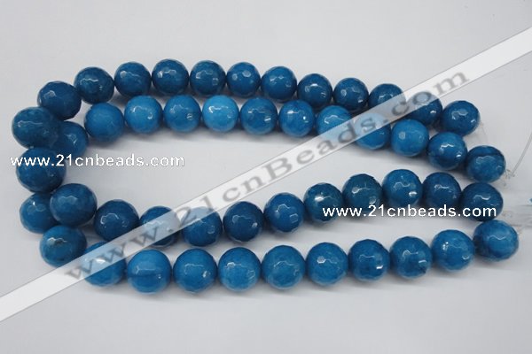 CCN1206 15.5 inches 16mm faceted round candy jade beads wholesale