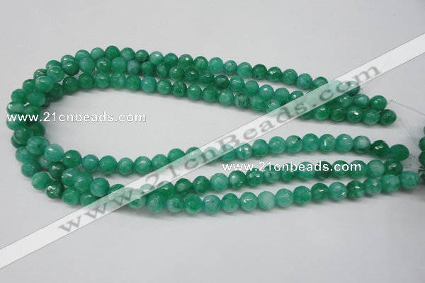 CCN1223 15.5 inches 8mm faceted round candy jade beads wholesale