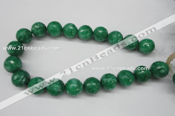 CCN1229 15.5 inches 20mm faceted round candy jade beads wholesale