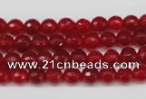 CCN1242 15.5 inches 6mm faceted round candy jade beads wholesale