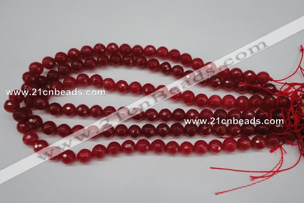 CCN1244 15.5 inches 10mm faceted round candy jade beads wholesale