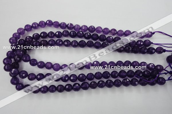CCN1254 15.5 inches 10mm faceted round candy jade beads wholesale