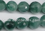 CCN1286 15.5 inches 14mm faceted round rainbow candy jade beads