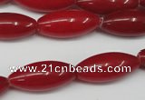 CCN131 15.5 inches 10*25mm rice candy jade beads wholesale