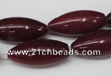 CCN132 15.5 inches 10*25mm rice candy jade beads wholesale