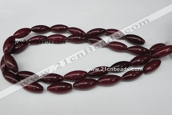 CCN132 15.5 inches 10*25mm rice candy jade beads wholesale