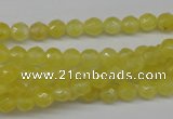 CCN1325 15.5 inches 6mm faceted round candy jade beads wholesale