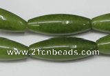 CCN134 15.5 inches 10*30mm rice candy jade beads wholesale