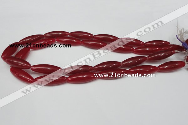 CCN135 15.5 inches 10*30mm rice candy jade beads wholesale