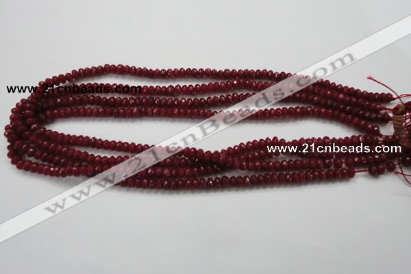 CCN1351 15.5 inches 3*5mm faceted rondelle candy jade beads