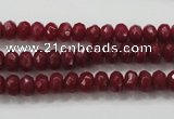 CCN1352 15.5 inches 4*6mm faceted rondelle candy jade beads