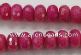 CCN1365 15.5 inches 8*12mm faceted rondelle candy jade beads