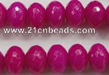 CCN1366 15.5 inches 10*14mm faceted rondelle candy jade beads