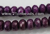 CCN1375 15.5 inches 8*12mm faceted rondelle candy jade beads