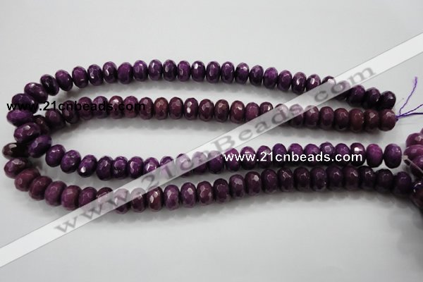 CCN1375 15.5 inches 8*12mm faceted rondelle candy jade beads