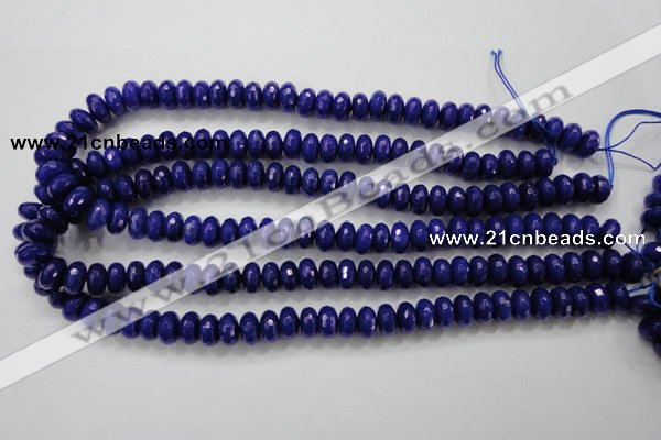 CCN1384 15.5 inches 6*10mm faceted rondelle candy jade beads