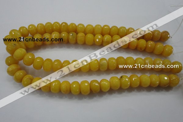 CCN1396 15.5 inches 10*14mm faceted rondelle candy jade beads