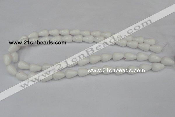 CCN140 15.5 inches 10*14mm teardrop candy jade beads wholesale