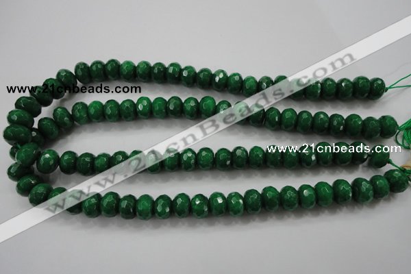 CCN1415 15.5 inches 8*12mm faceted rondelle candy jade beads