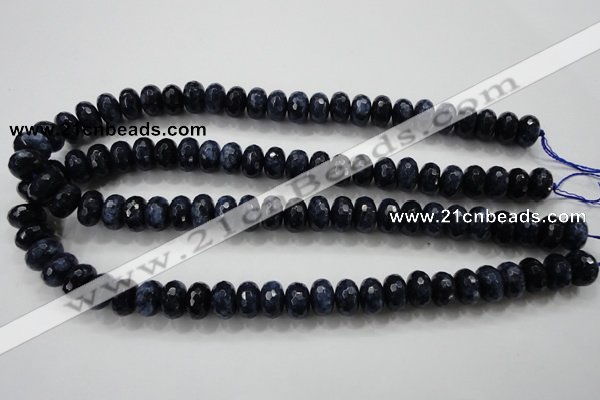 CCN1435 15.5 inches 8*12mm faceted rondelle candy jade beads