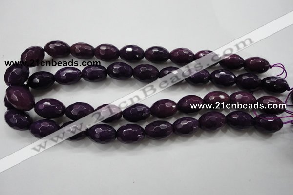 CCN1455 15.5 inches 13*18mm faceted rice candy jade beads wholesale