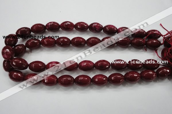 CCN1465 15.5 inches 13*18mm faceted rice candy jade beads wholesale