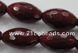 CCN1466 15.5 inches 15*25mm faceted rice candy jade beads wholesale