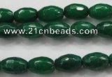 CCN1482 15.5 inches 8*12mm faceted rice candy jade beads wholesale