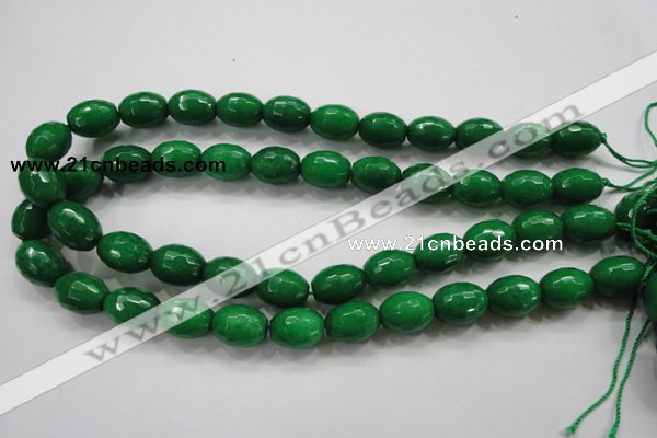 CCN1484 15.5 inches 12*16mm faceted rice candy jade beads wholesale
